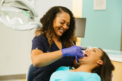 Dentist working in the dental field