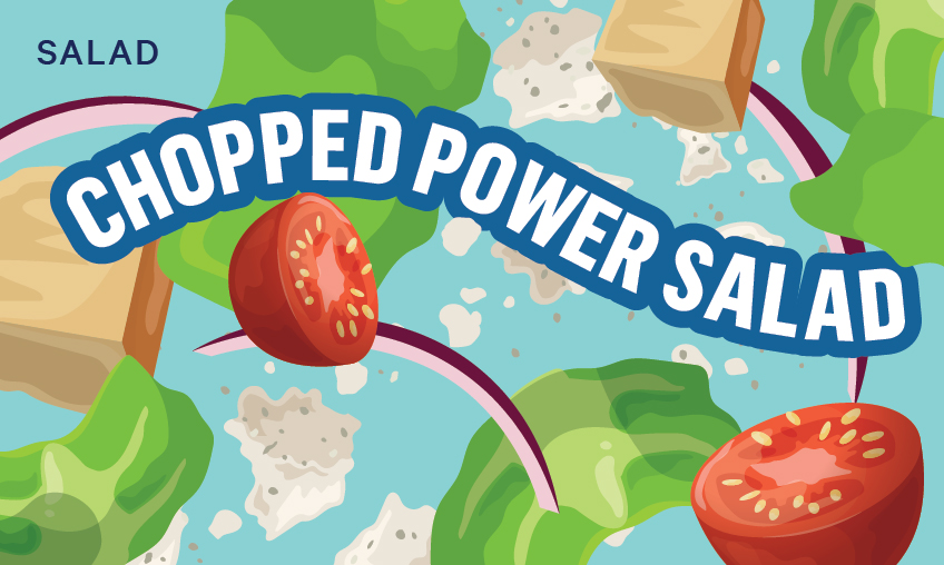 chopped power salad with chicken