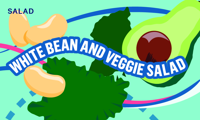 white bean and veggie salad